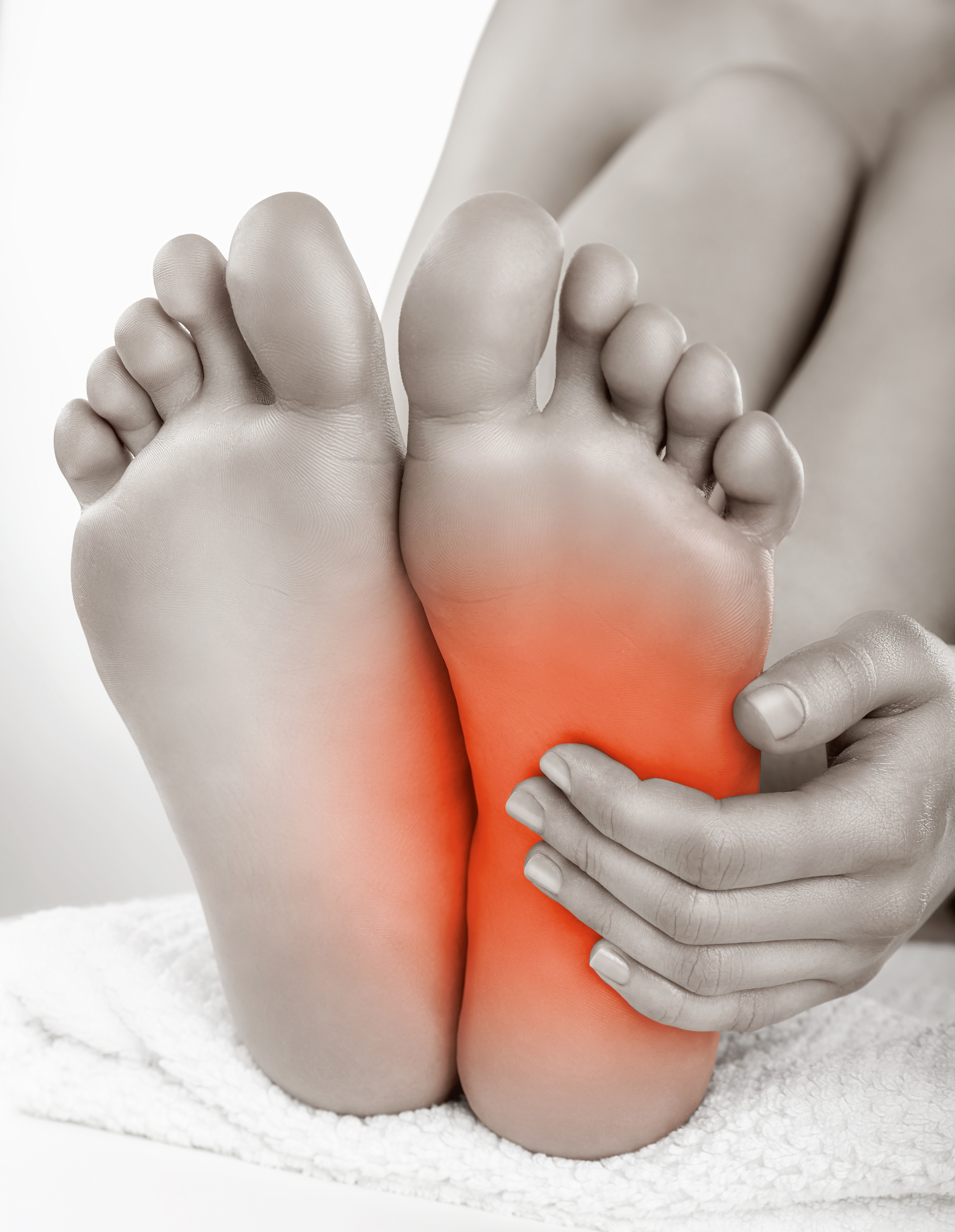Wandsworth Physiotherapy - Plantar fasciitis presents as a sharp stabbing  pain or deep ache in the arch of your foot or in the middle of the bottom  of your heel. There is